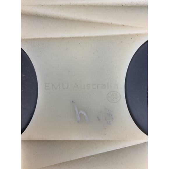 EMU‎ Austrailia Wob begong Sheepskin Shearling Fur Slippers Gray NWOB Size 6W - Picture 9 of 9